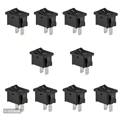 Mini Rocker Switch Complete Black Two Pin (Pack Of 10)-thumb0