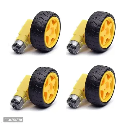 Bo Wheel With Dual Shaft (Straight) Bo Motor (Pack Of 4)