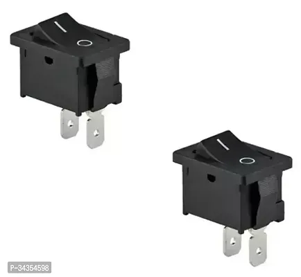 Mini Rocker Switch Complete Black Two Pin (Pack Of 2)