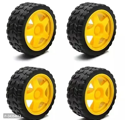 Premium Quality 65Mmx28Mm Robotic Rubber Tyre Wheel For Bo Motors-thumb0