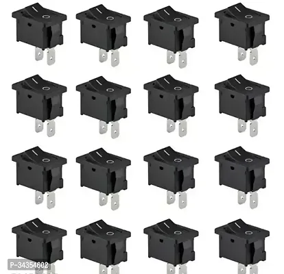 Mini Rocker Switch Complete Black Two Pin (Pack Of 16)-thumb0