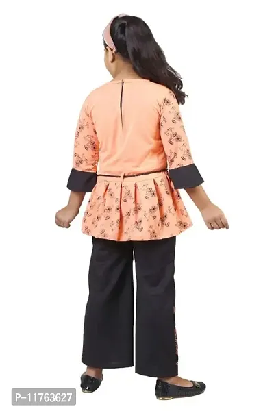 ULTRA TREND Girl's Poly Cotton Full Length 3/4 Sleeve Palazzo Set Dress-thumb3