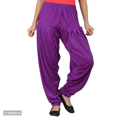 Stunning Purple Silk Blend  Patiala Pant For Women