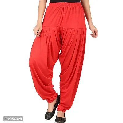 Stunning Red Silk Blend  Patiala Pant For Women