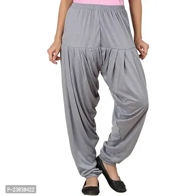 Stunning Grey Silk Blend  Patiala Pant For Women