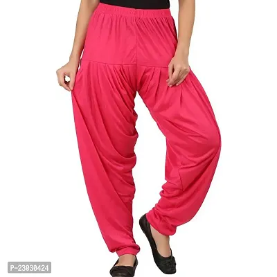 Stunning Pink Silk Blend  Patiala Pant For Women