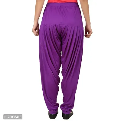 Stunning Purple Silk Blend  Patiala Pant For Women-thumb2