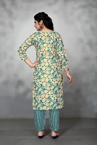 Elegant Cotton Printed Kurta with Pant Set For Women-thumb1