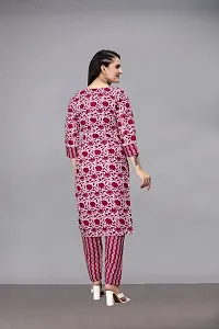 Elegant Cotton Printed Kurta with Pant Set For Women-thumb1