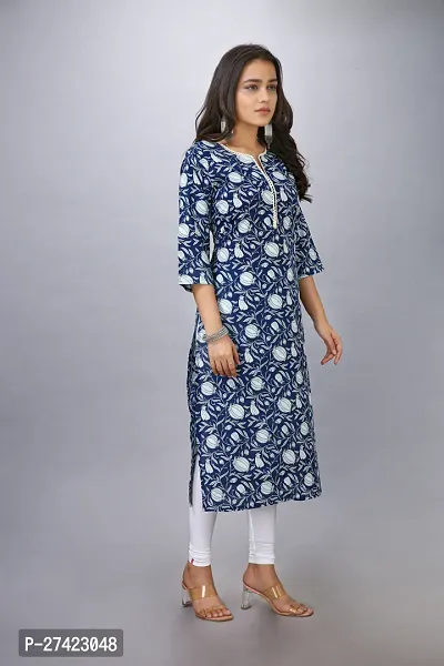 Fancy Cotton Printed Kurtas For Women-thumb2