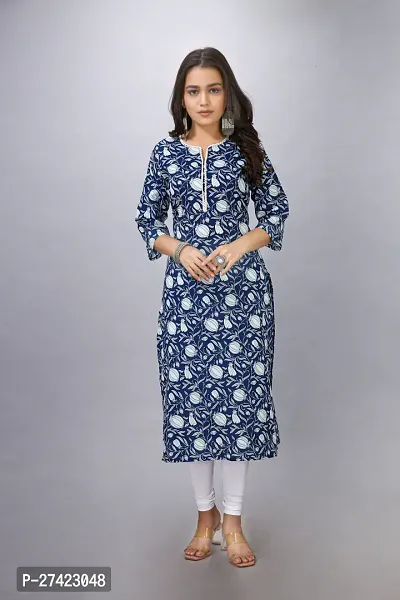 Fancy Cotton Printed Kurtas For Women-thumb0