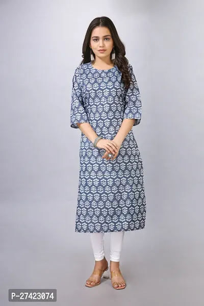 Fancy Cotton Printed Kurtas For Women-thumb0