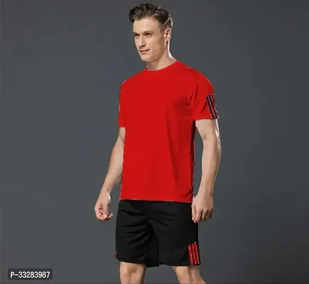 Latest Polyester T Shirt with Shorts Tracksuit-thumb0