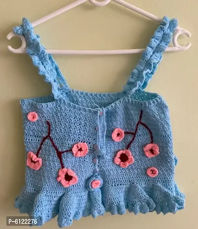 Pure handmade crochet Sweatshirt cum Crop top-thumb0