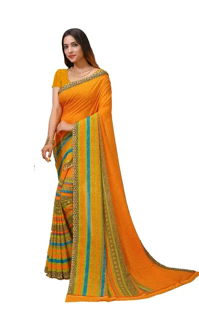 Trending Georgette Saree with Blouse piece 