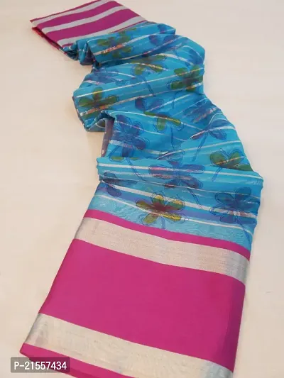Fancy Cotton Saree with Blouse Piece for Women
