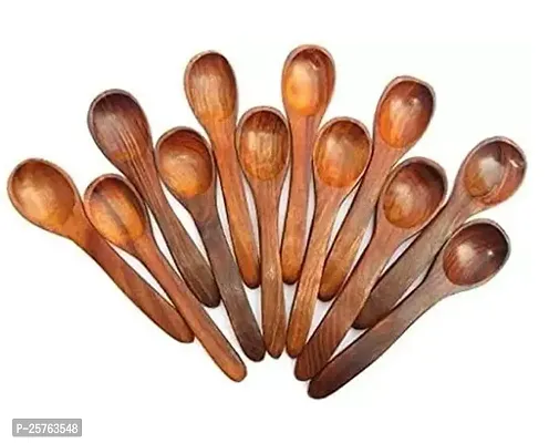 Stylish Wooden Spices Tea Spoons Set Of 12-thumb0