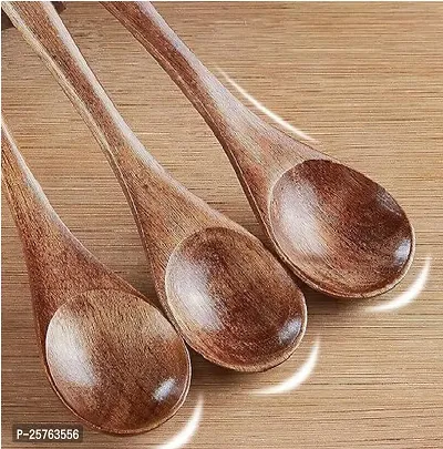 Stylish Wooden Small Teaspoons Serving Wooden Utensils For Cooking Small Condiments Spoon Set Of 3