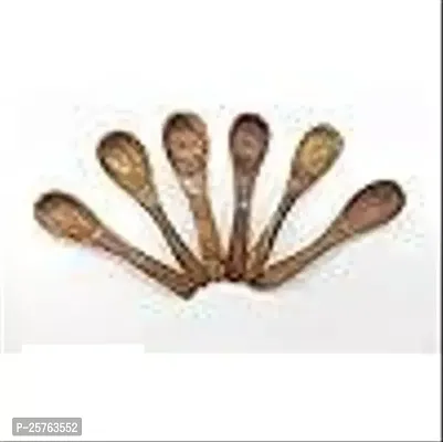 Stylish Wooden Handcrafted Small Tea Spoons Set Of 6