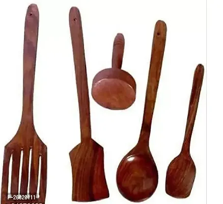 Wooden Kingdom Wooden Kitchen Cooking Spoon Set Wooden Wooden Spoon Set Pack Of 5-thumb0