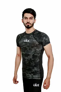 Reliable Black Polyester Printed Sports T-Shirt For Men-thumb1