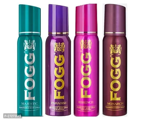 1 FOGG MONARCH BODY SPRAY DEO 120ML + 1 FOGG PARADISE BODY SPRAY DEO 120ML + 1 FOGG MAJESTIC BODY SPRAY DEO 120ML + 1 FOGG ESSENSE BODY SPRAY DEO 120ML