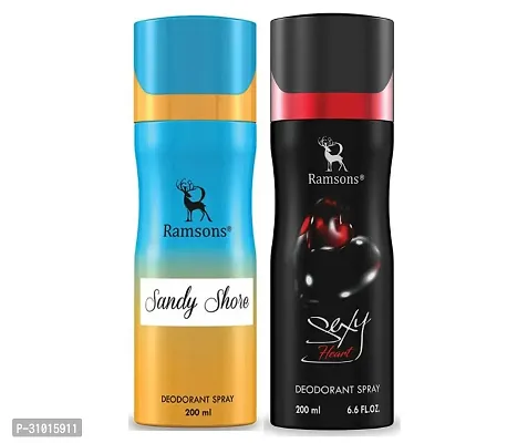 1 RAMSONS SANDY SHORE DEODORANT 200ML + 1 RAMSONS SEXY HEART DEODORANT 200ML