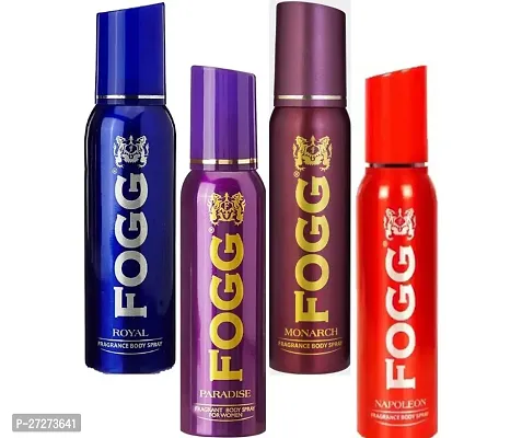 1 FOGG MONARCH BODY SPRAY DEO 120ML + 1 FOGG NAPOLEON BODY SPRAY DEO 120ML + 1 FOGG ROYAL BODY SPRAY DEO 120ML + 1 FOGG PARADISE BODY SPRAY DEO 120ML-thumb0