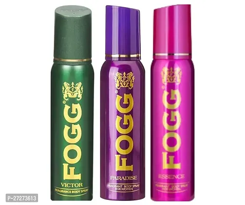 1 FOGG PARADISE BODY SPRAY DEO 120ML + 1 FOGG ESSENCE BODY SPRAY DEO 120ML + 1 FOGG VICTOR BODY SPRAY DEO 120ML-thumb0