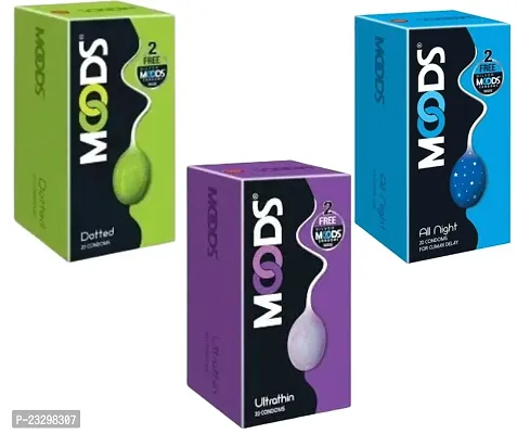 1 MOODS DOTTED CONDOMS (20PCS) + 1 MOODS ULTRATHIN CONDOMS (20PCS) + 1 MOODS ALL NIGHT CONDOMS (20PCS)-thumb0