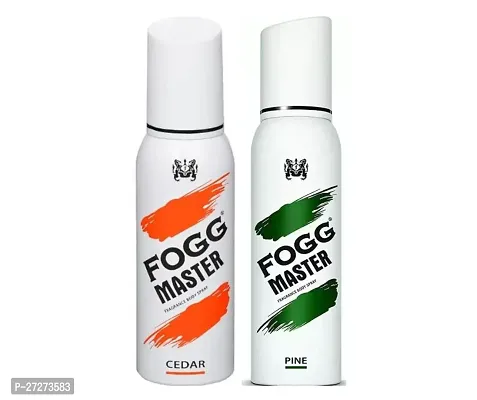 1 FOGG MASTER PINE BODY SPRAY DEO 120ML + 1 FOGG MASTER CEDAR BODY SPRAY DEO 120ML