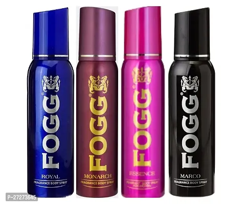 1 FOGG MONARCH BODY SPRAY DEO 120ML + 1 FOGG MARCO BODY SPRAY DEO 120ML + 1 FOGG ROYAL BODY SPRAY DEO 120ML + 1 FOGG ESSENSE BODY SPRAY DEO 120ML