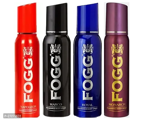 1 FOGG MONARCH BODY SPRAY DEO 120ML + 1 FOGG NAPOLEON BODY SPRAY DEO 120ML + 1 FOGG ROYAL BODY SPRAY DEO 120ML + 1 FOGG MARCO BODY SPRAY DEO 120ML-thumb0