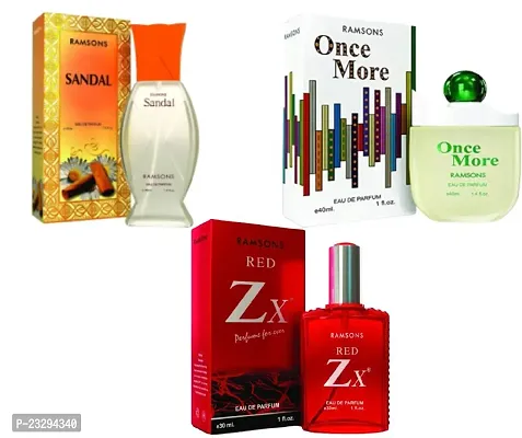 1 RAMSONS SANDAL PERFUME (40ML) +1 RAMSONS ONCE MORE PERFUME (40ML) + 1 RAMSONS RED ZX PERFUME (30ML)-thumb0