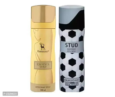 1 RAMSONS EXOTICA GOLD DEODORANT (200ML) + 1 RAMSONS STUD DEODORANT (200ML)-thumb0