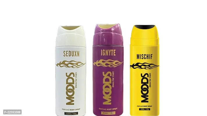 1 Moods Seduxn Deo 150 ml + 1 Moods Mischif Deo 150 ml + 1 Moods Ignyte Deo 150 ml