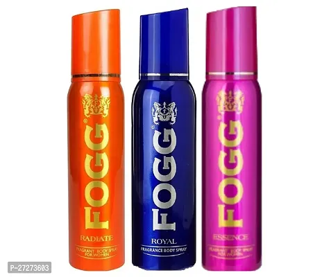 1 FOGG RADIATE BODY SPRAY DEO 120ML + 1 FOGG ESSENCE BODY SPRAY DEO 120ML + 1 FOGG ROYAL BODY SPRAY DEO 120ML