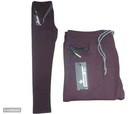 Classic Polycotton Solid Track Pants for Men-thumb0