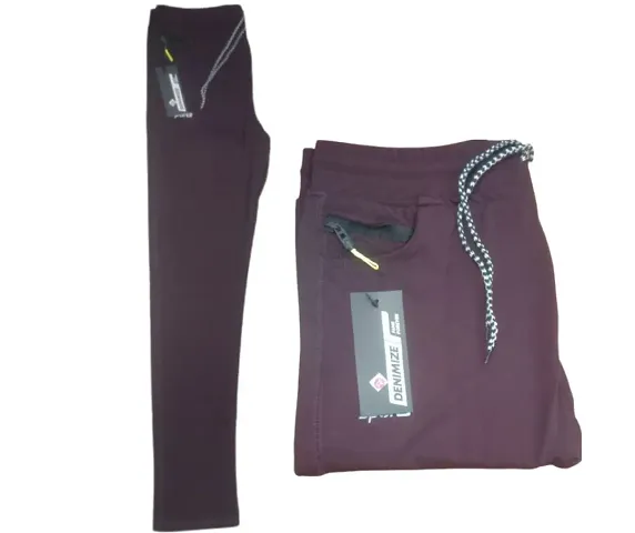 Classic Polycotton Solid Track Pants for Men