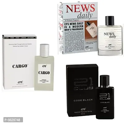 News Daily Perfume (40ml)+Cargo Perfume (40)ml+21Club Perfume (40)ml