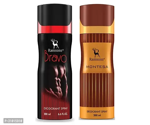 1 RAMSONS BRAVO DEODORANT 200ML + 1 RAMSONS MONTESA DEODORANT 200ML