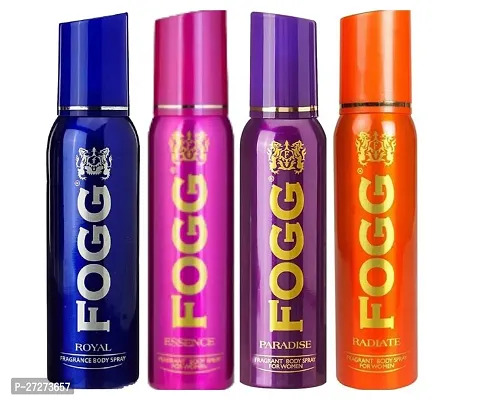 1 FOGG ROYAL BODY SPRAY DEO 120ML + 1 FOGG PARADISE BODY SPRAY DEO 120ML + 1 FOGG RADIATE BODY SPRAY DEO 120ML + 1 FOGG ESSENSE BODY SPRAY DEO 120ML