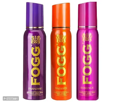 1 FOGG RADIATE BODY SPRAY DEO 120ML + 1 FOGG ESSENCE BODY SPRAY DEO 120ML + 1 FOGG PARADISE BODY SPRAY DEO 120ML-thumb0