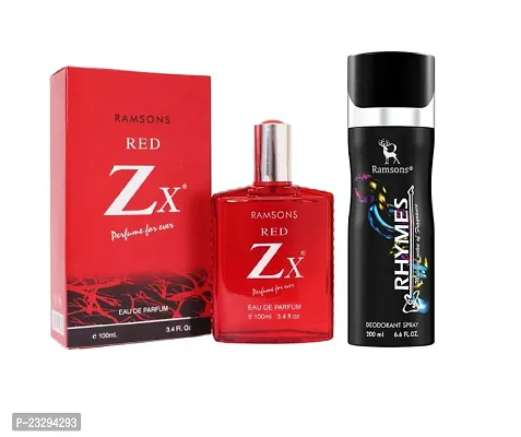 1 RAMSONS RED ZX PERFUME (100ML) + 1 RAMSONS RHYMES DEODORANT (200ML)