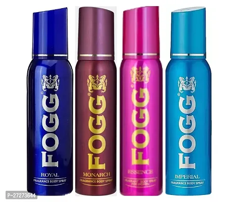 1 FOGG MONARCH BODY SPRAY DEO 120ML + 1 FOGG IMPERIAL BODY SPRAY DEO 120ML + 1 FOGG ROYAL BODY SPRAY DEO 120ML + 1 FOGG ESSENSE BODY SPRAY DEO 120ML