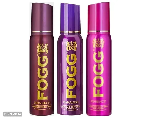 1 FOGG PARADISE BODY SPRAY DEO 120ML + 1 FOGG ESSENCE BODY SPRAY DEO 120ML + 1 FOGG MONARCH BODY SPRAY DEO 120ML