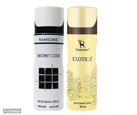 1 RAMSONS EXOTICA DEODORANT (200ML) + 1 RAMSONS SECRET CODE DEODORANT (200ML)