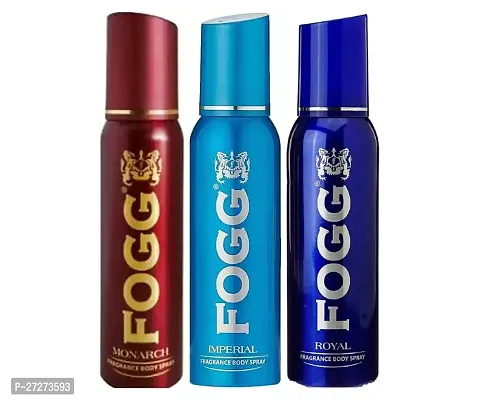 1 FOGG ROYAL BODY SPRAY FOR MEN 120ML + 1 FOGG IMPERIAL BODY SPRAY FOR MEN 120ML + 1 FOGG MONARCH BODY SPRAY FOR MEN 120ML