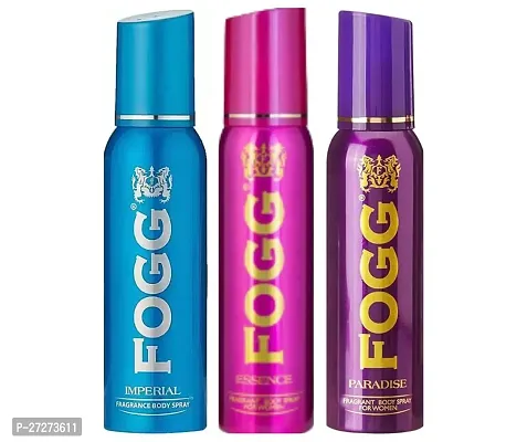 1 FOGG PARADISE BODY SPRAY DEO 120ML + 1 FOGG ESSENCE BODY SPRAY DEO 120ML + 1 FOGG IMPERIAL BODY SPRAY DEO 120ML