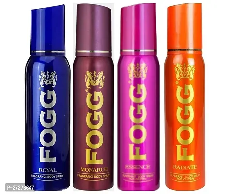 1 FOGG MONARCH BODY SPRAY DEO 120ML + 1 FOGG RADIATE BODY SPRAY DEO 120ML + 1 FOGG ROYAL BODY SPRAY DEO 120ML + 1 FOGG ESSENSE BODY SPRAY DEO 120ML-thumb0